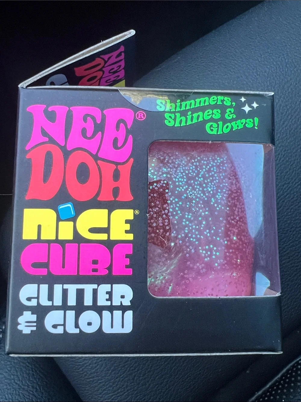 NeeDoh Nice Cube Pink Glitter ✨ Glow